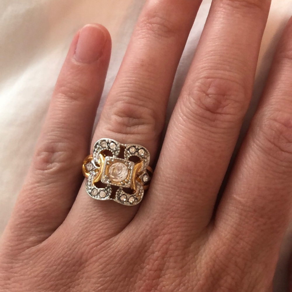 CZ vintage style ring